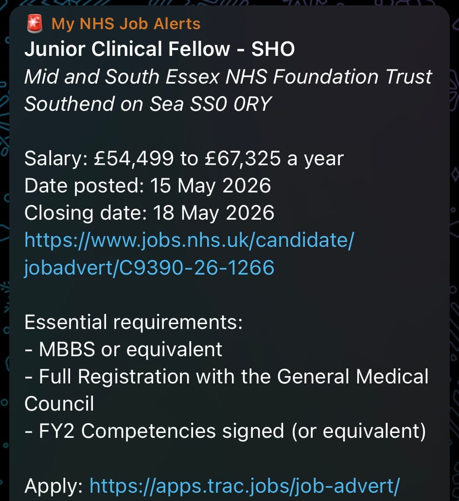 job listing showing hard essential requirements